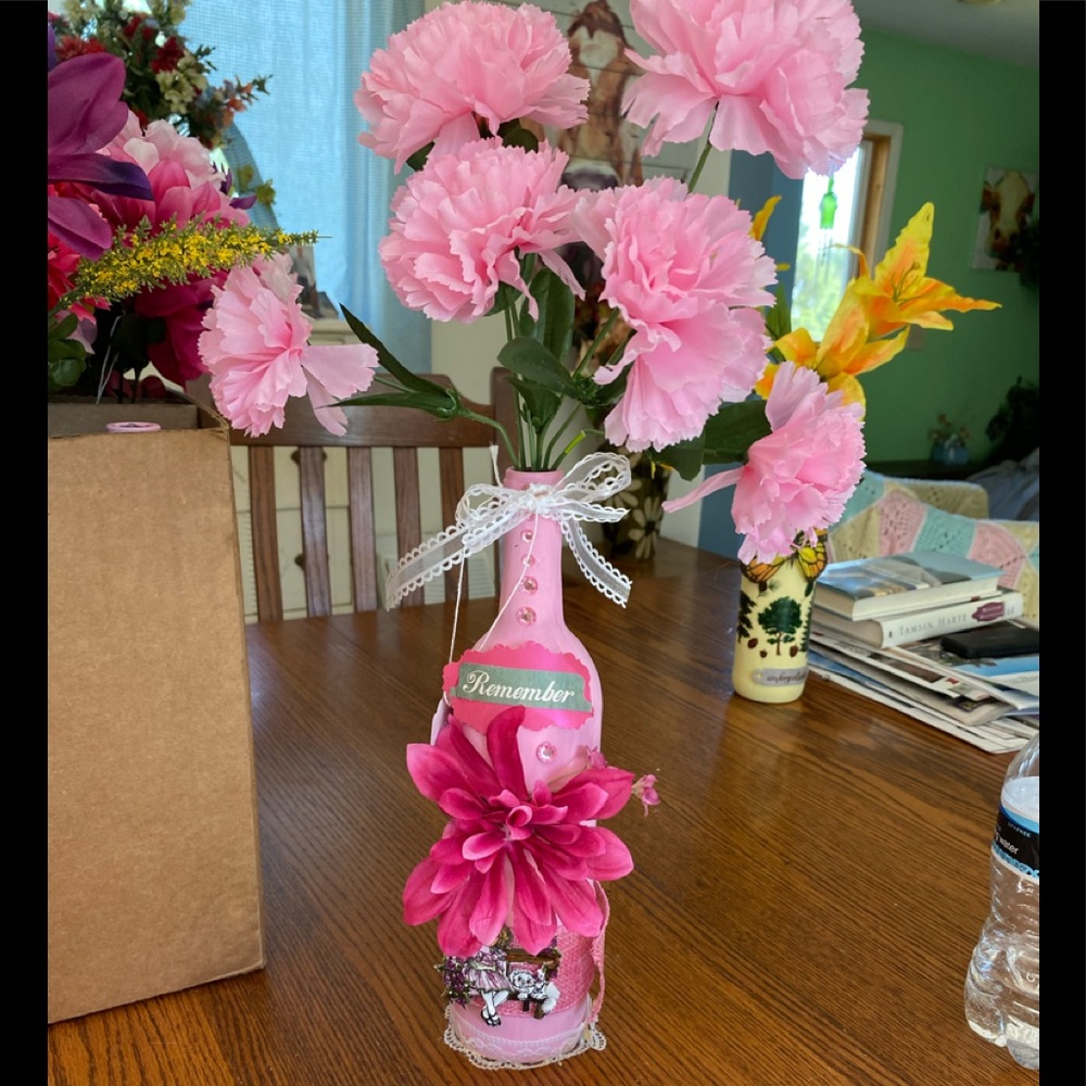 Pink handmade vase or decor